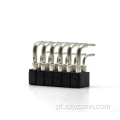 Conector fêmea usinado com passo de 2,54 mm 12P